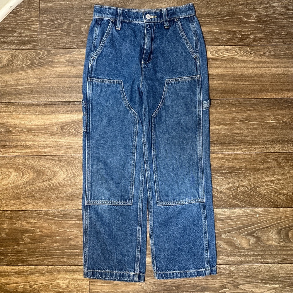 Old Navy Baggy Relaxed Fit Double Knee Carpenter Jeans Sz 24x23